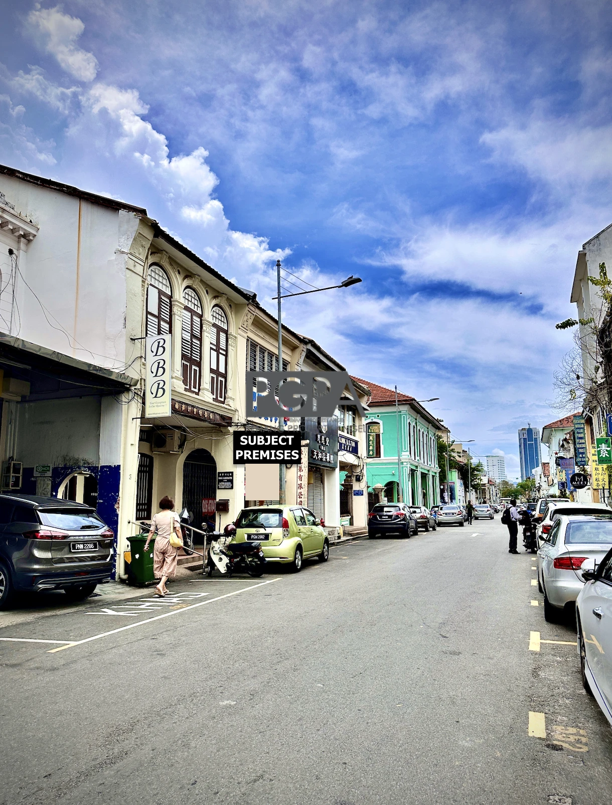 Heritage Shophouse on Church Street in George Town UNESCO World Heritage Site.